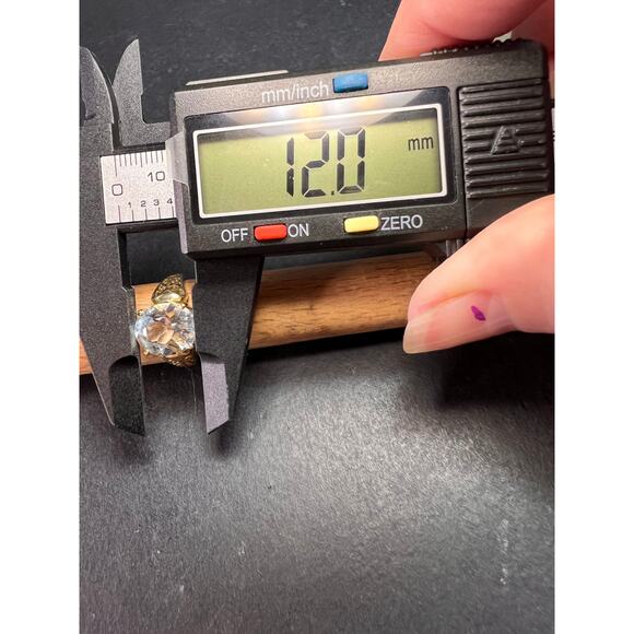 Vintage 14K Gold Aquamarine Solitaire Ring Filigree Statement Size 7 - Picture 12 of 16